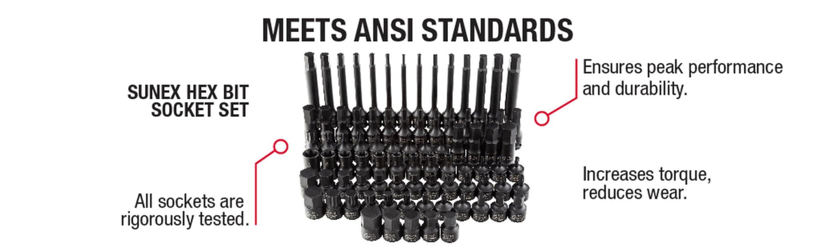 Sunex 3569 meets ANSI and ASME standards for performance and safety