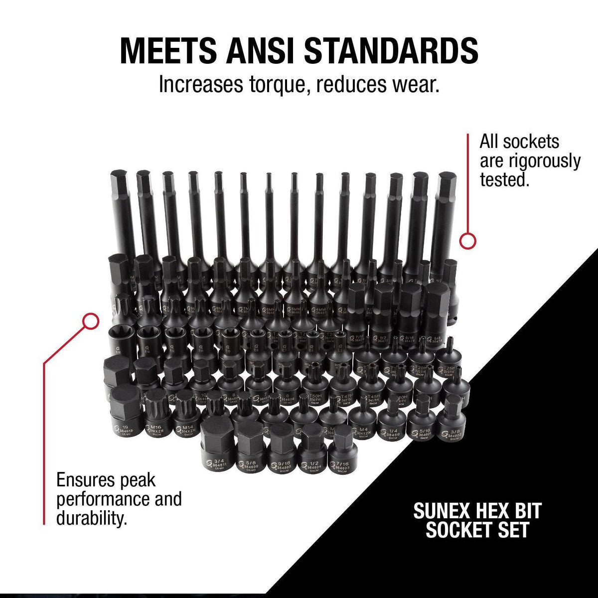 Sunex 3569 CR-MO alloy sockets delivering high strength for heavy use