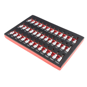 Sunex 9737 37 Pc 3/8 in drive bit socket set packaging showing organized EVA foam.