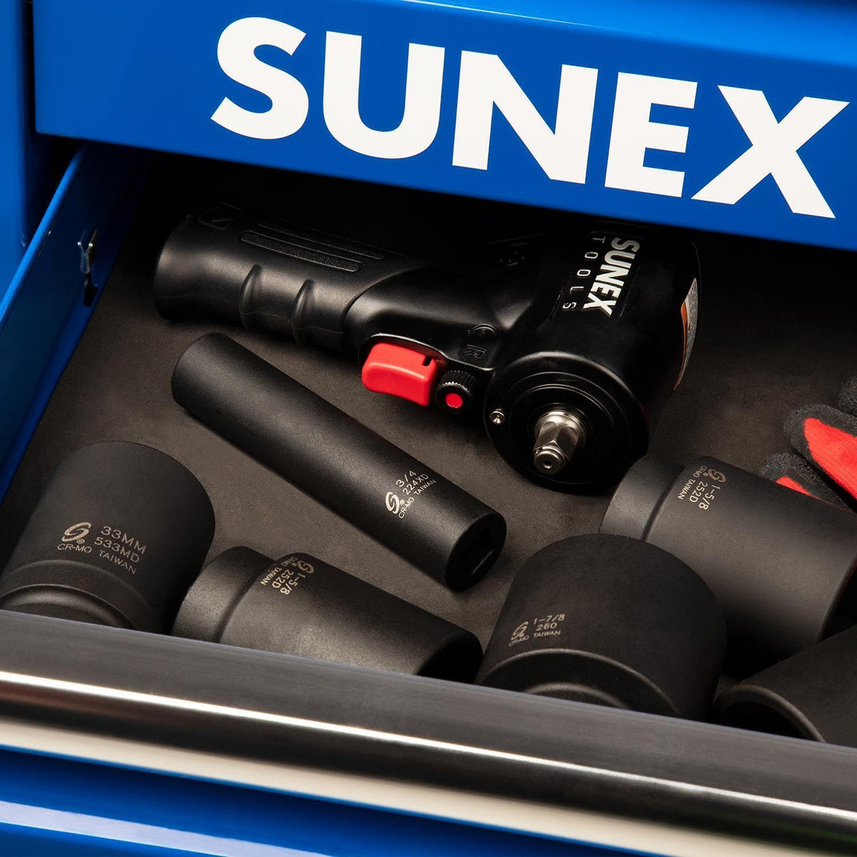 Sunex Tools 224XD dual-size markings for quick identification