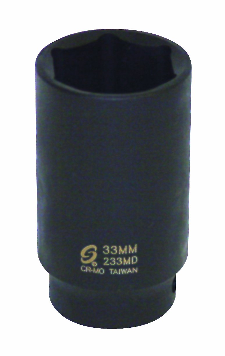 Sunex Tools 233MD 33mm deep socket closeup for heavy-duty fasteners and impact use.