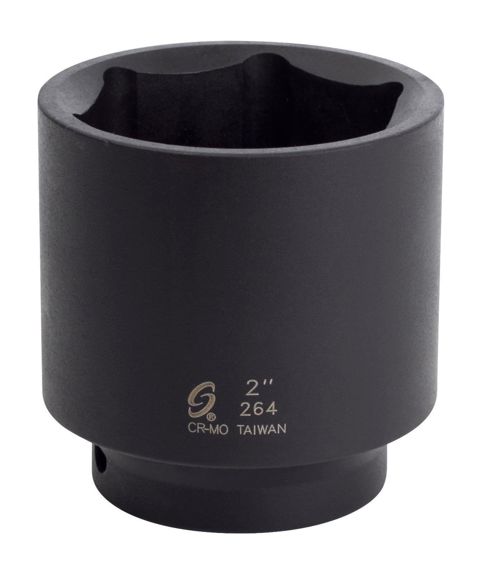 Sunex Tools 264 one-half-inch drive two-inch impact socket ready for tough fasteners.