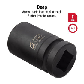 Sunex Tools 533MD deep socket in 1-inch drive for tight spaces.