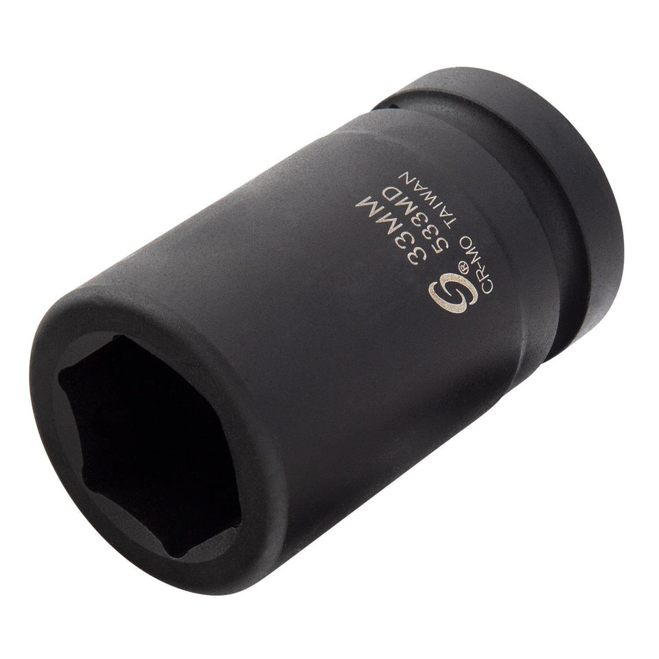 Sunex Tools 533MD deep socket, 33mm size for long bolts and studs.