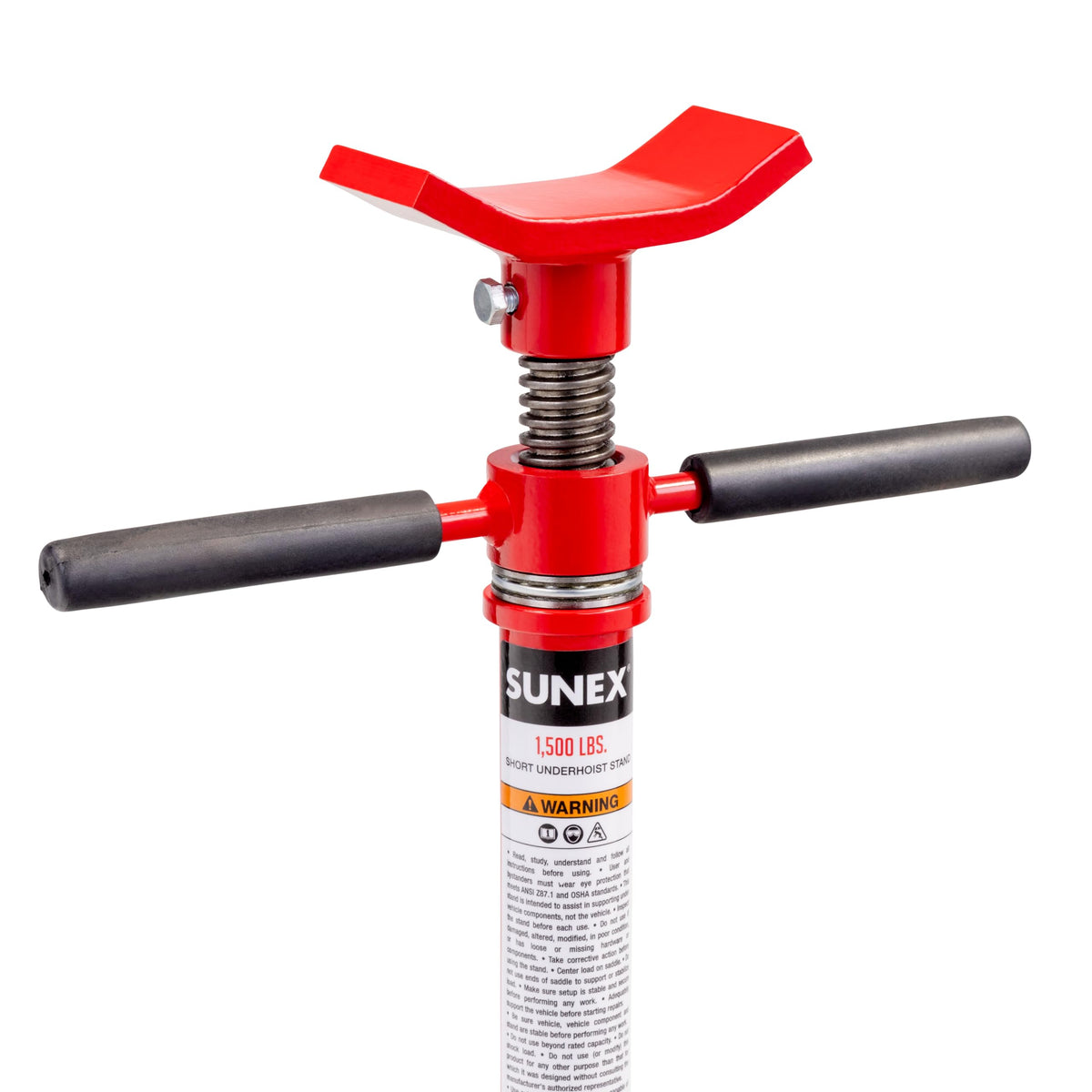 Sunex Tools 6811 spin handle enables controlled height changes under load.