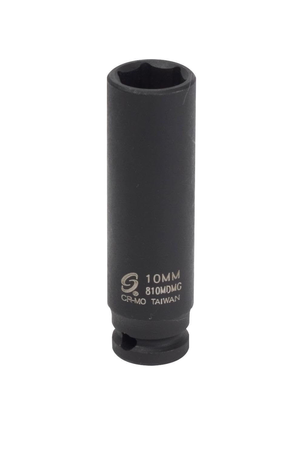 Sunex Tools 810MDMG 10mm deep magnetic socket for impact use, securely holds fasteners during overhead work.