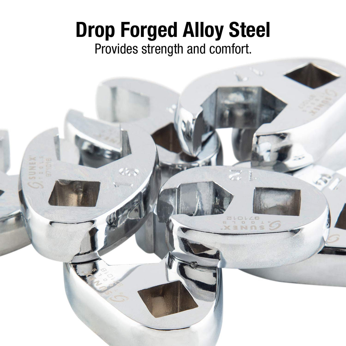 Sunex Tools 9710M crowfoot wrench set polished and drop-forged steel for durability