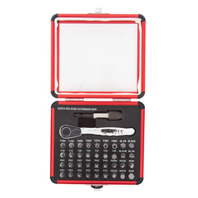 Sunex Tools 9726 mini ratchet set in a durable aluminum case for compact transport.