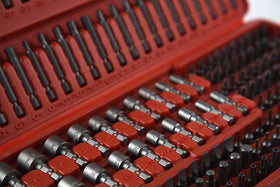 Sunex Tools 9729 standard bits displayed in an organized carry case.