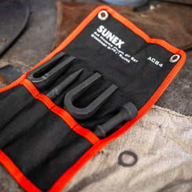 Sunex Tools ACS4 roll pouch protects tools in a water-repellent case.