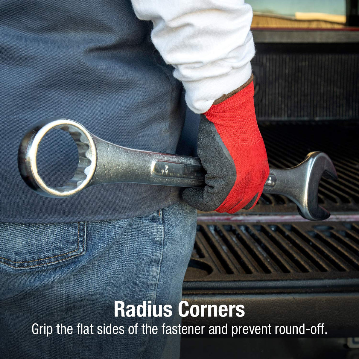 Chrome plating provides rust resistance and durable protection on Sunex wrenches.