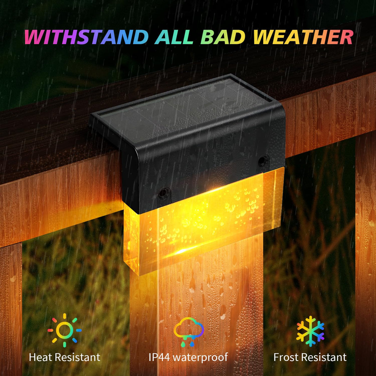 SUNFACE stair lights brighten outdoor steps for better nighttime visibility.