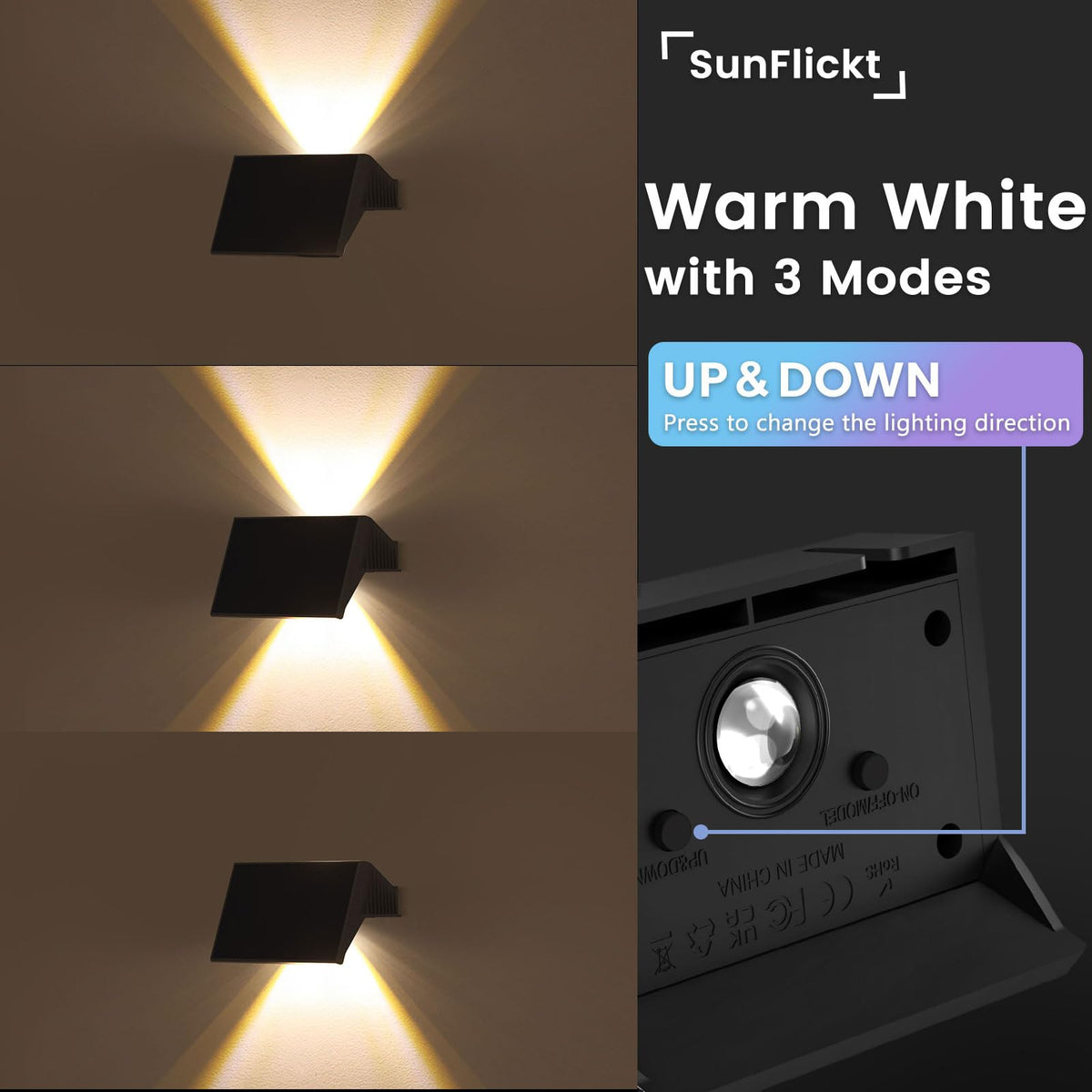 SunFlickt solar fence lights easy installation for quick outdoor setup