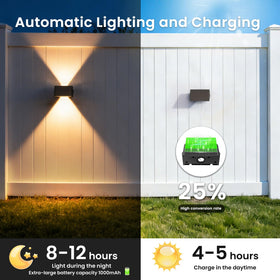 SunFlickt IP67 outdoor fence lights weatherproof and durable