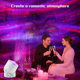 SUNFUCAN Northern Lights Projector white aurora mode creates a starry sky feel.