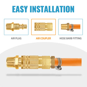 SUNGATOR air tool connection setup with reliable, leak-resistant fittings.