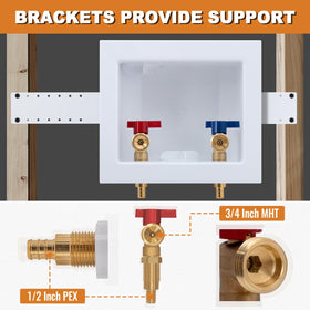 SUNGATOR outlet box brass shut-off valves provide durable, reliable connections