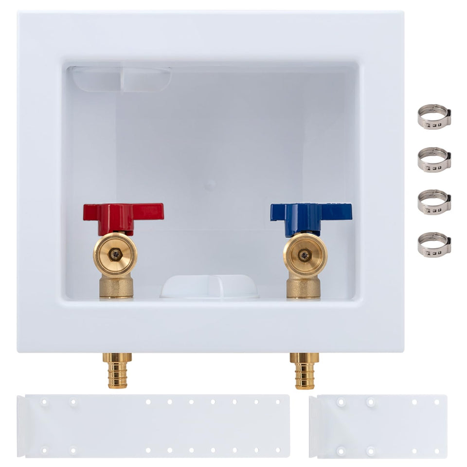 SUNGATOR PEX outlet box with center drain for efficient laundry drainage