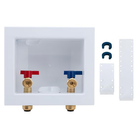 SUNGATOR push-fit outlet box front view highlights quick-connect design for a clean install