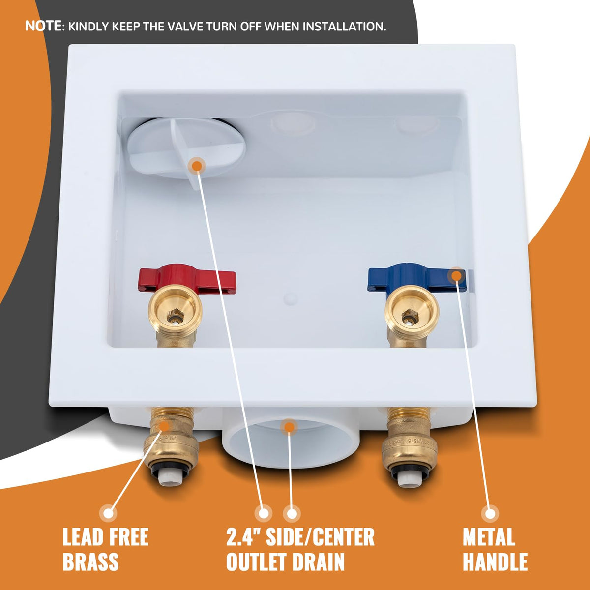 SUNGATOR outlet box in inverted installation ready for flexible layout