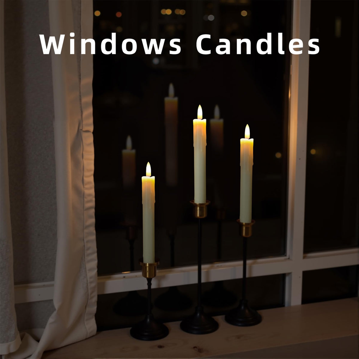 SUNGEGE ivory candles add festive charm to Christmas decor.