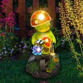 SunGlee weatherproof turtle statue withstands rain for year-round shine.