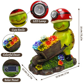 SunGlee turtle decor lights steps, improving nighttime visibility.