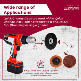 Sungold Abrasives 74903 close-up of maroon surface conditioning disc