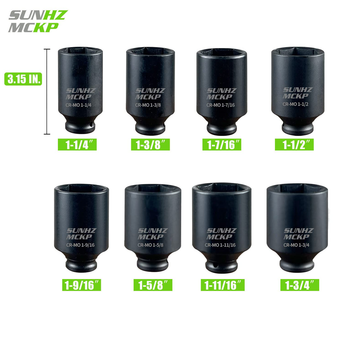 SUNHZ MCKP 1-1-4 inch deep socket for fast axle nut removal