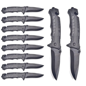 Suning Tactical Folding Knife 10Pack blade close-up for versatile cutting tasks