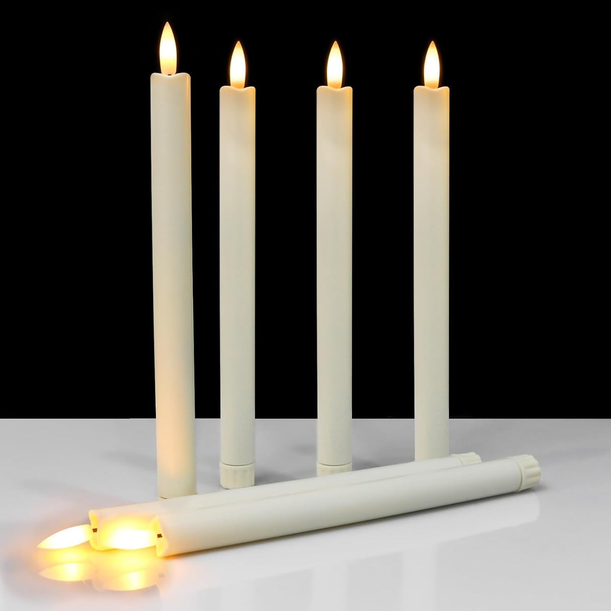 Sunjas timer-enabled LED candles with remote for automatic daily glow
