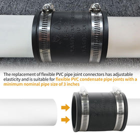 SUNJIKA 3in nominal pipe connector versatile for vents and drains