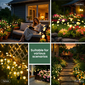 Sunket ambient lighting enhances patios and yards with a softly magical atmosphere.
