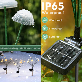 Sunket IP65 waterproof design withstands rain and wind for year-round use.