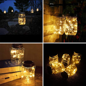 SunKite DIY-ready lights for jars filled with decor items.