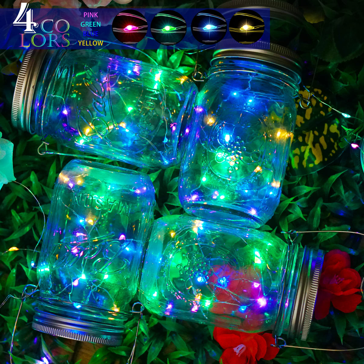 SunKite waterproof lid for mason jar lights keeps outdoor decor shining in rain.