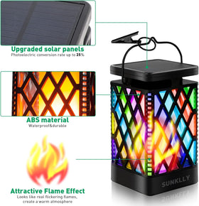 Sunklly Solar Lanterns flickering flame for cozy outdoor gathering