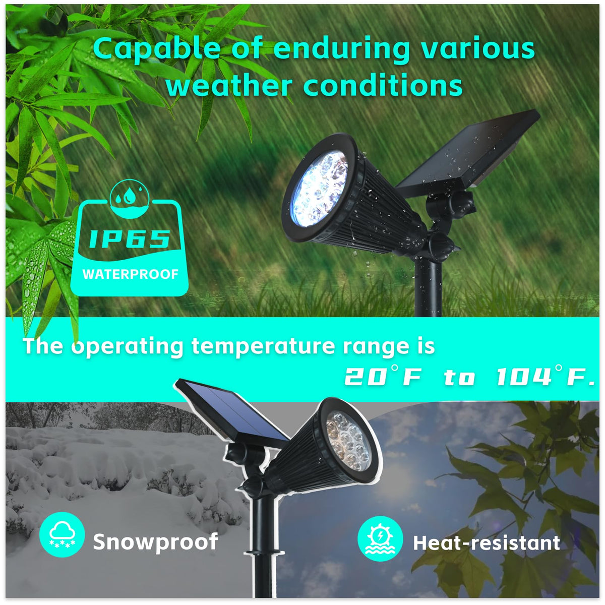 Sunklly 2-in-1 light fits ground stake and wall mounting