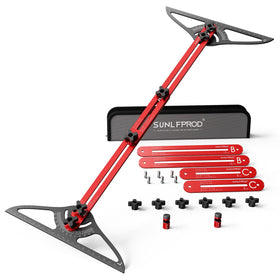 SUNLFPROD stair tread template tool with dual nut locking system for stable, precise templates.
