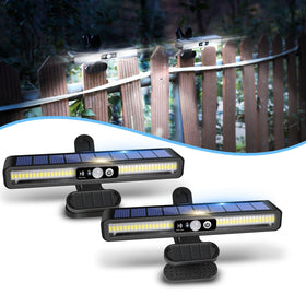 Sunlight Encounter clip-on solar motion light angled setup for broad illumination