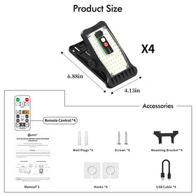 Sunlight Encounter clip-on design mounts without drilling on fences and walls.