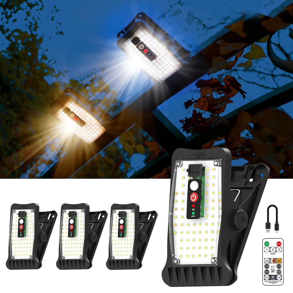 Sunlight Encounter clip-on solar motion light outdoors provides bright, motion-activated illumination.