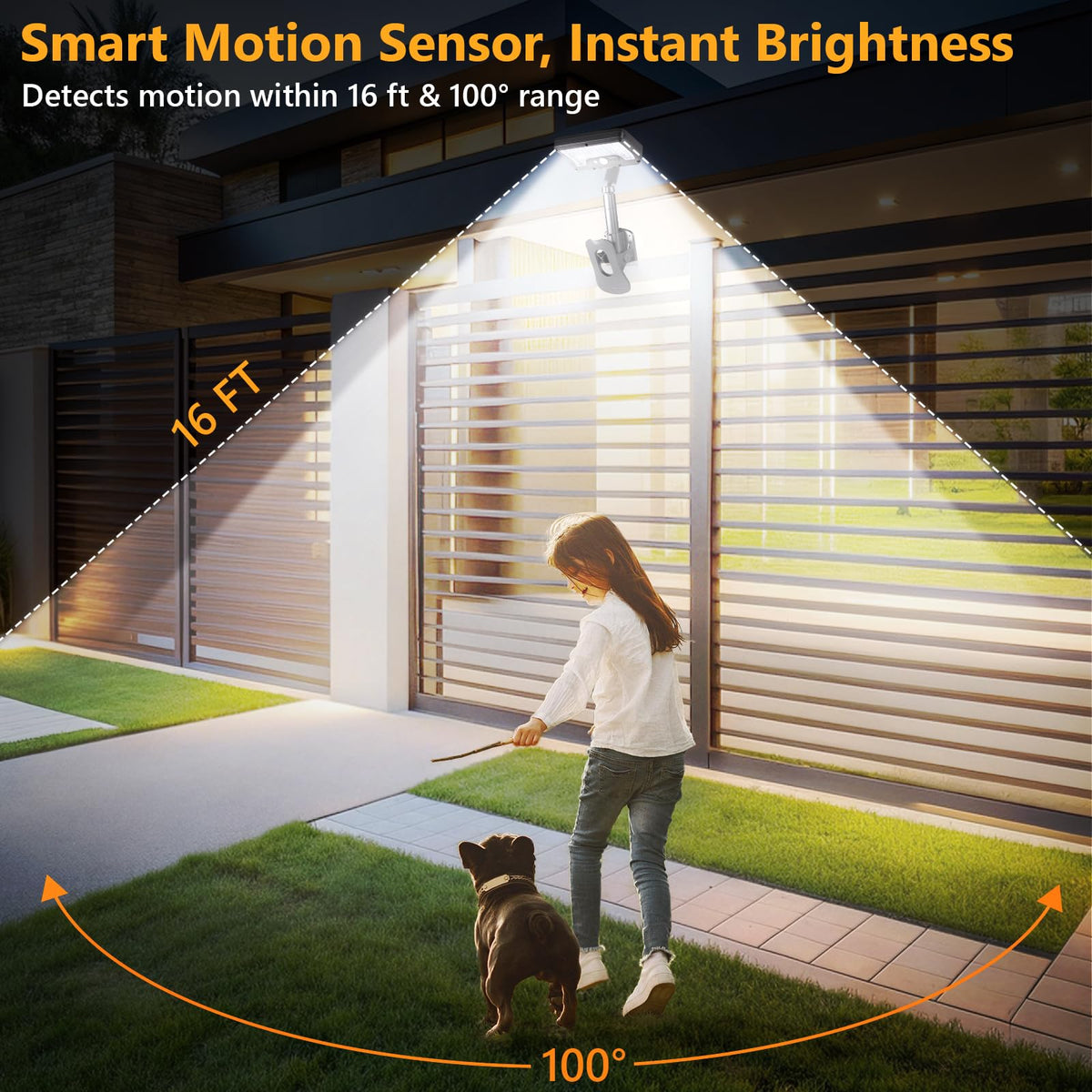 Sunlight Encounter IP65 waterproof design withstands rain and snow for year-round use.