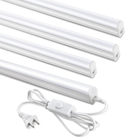 SUNLINKCO 4ft LED shop light front view highlights bright, even illumination for benches.