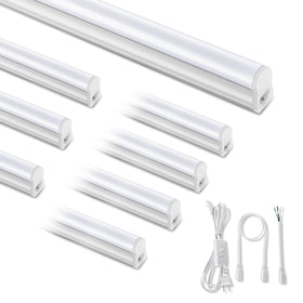 SUNLINKCO 8-pack 4ft LED fixture for bright workshop lighting