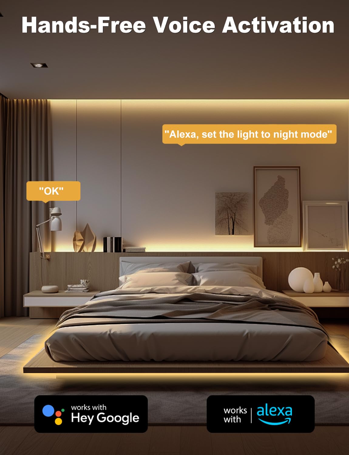 SUNLINKCO COB LED strip is cuttable every 0.98 inches for a precise fit.