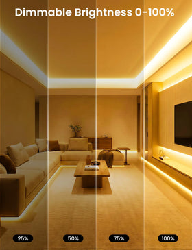 SUNLINKCO COB LED strip is dimmable to suit mood and tasks.
