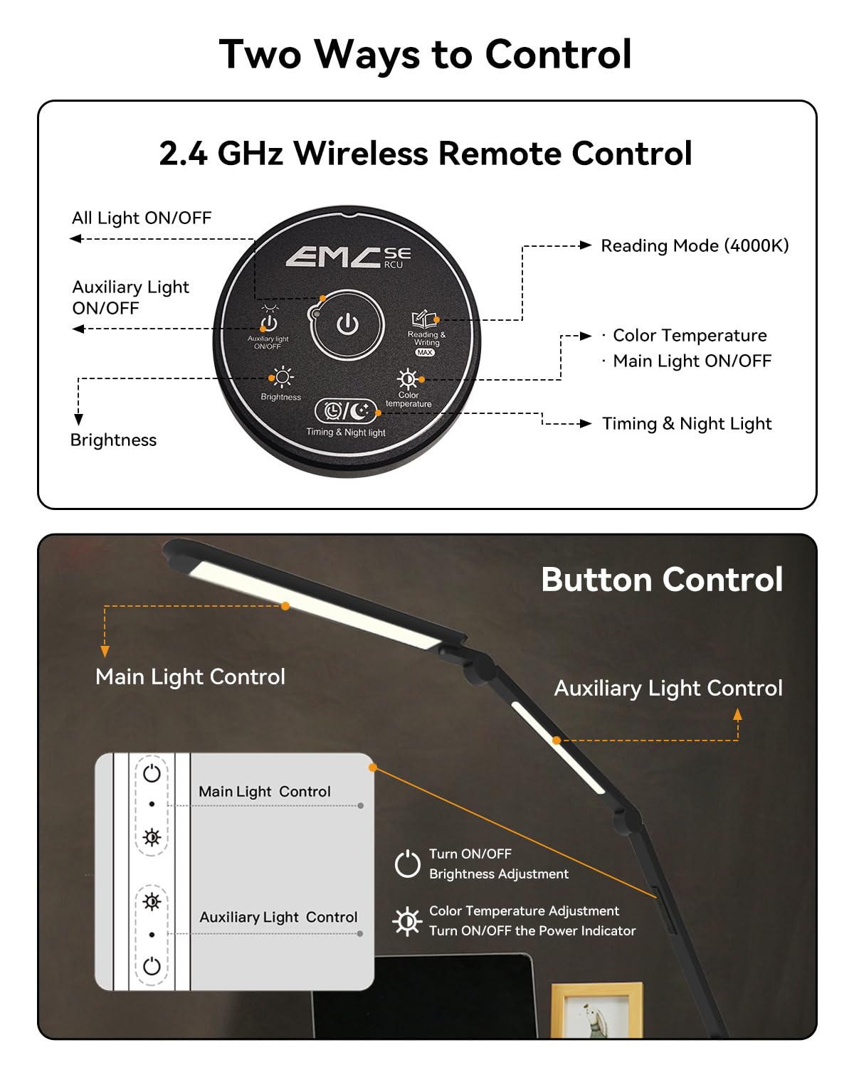 SUNLINKCO LED Desk Lamp illumination coverage reaches wide areas of your desk