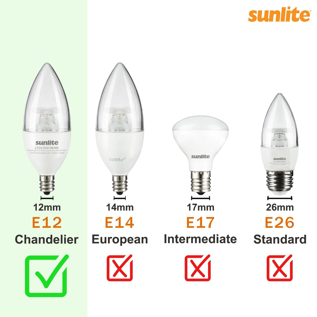Sunlite B11 LED bulb suitable for enclosed fixtures