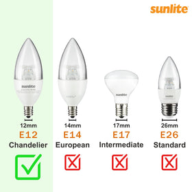 Sunlite B11 LED bulb suitable for enclosed fixtures
